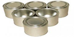 125ml Lever Lid Tin White/Plain with Lid